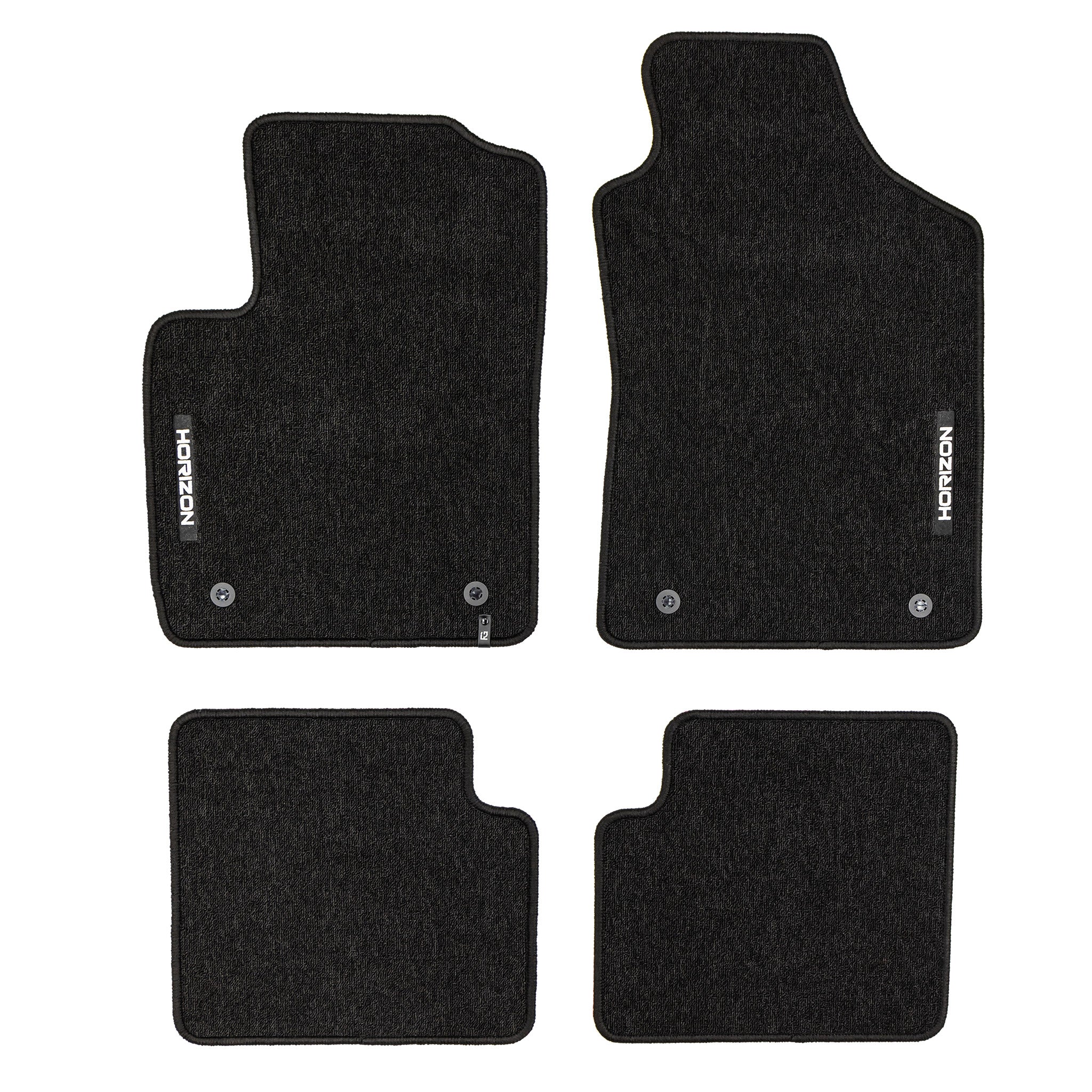 Velours Fußmatten für Fiat 500 500C 2007-26 Autoteppich Automatten Schwarz 4 tlg