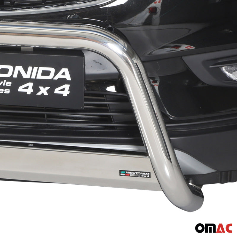 Frontbügel Frontschutzbügel für Opel Mokka X 2016-2019 ø63mm Stahl Silber Schutz