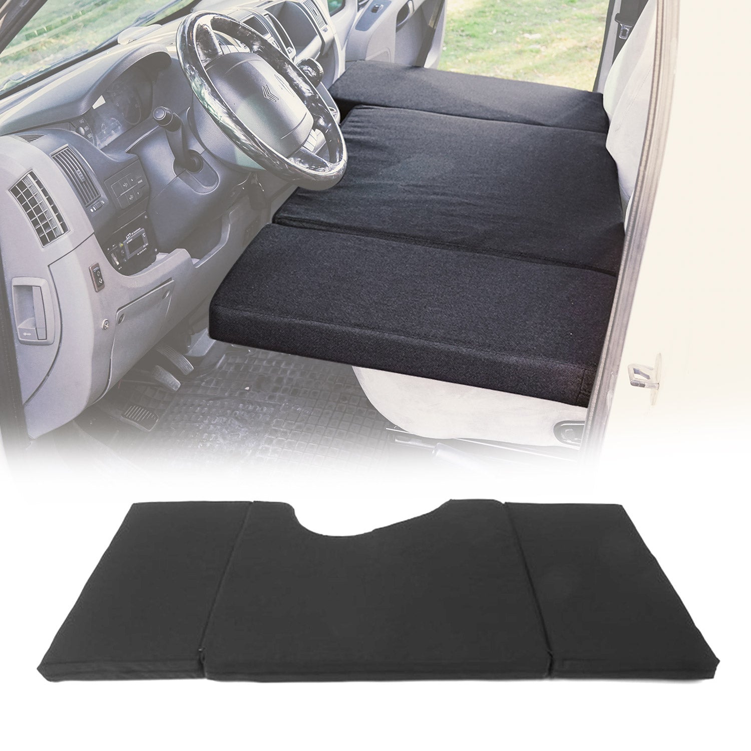 Camper Bett Fahrerhausbett Matratze für Renault Trafic 2001-2014 Schwarz
