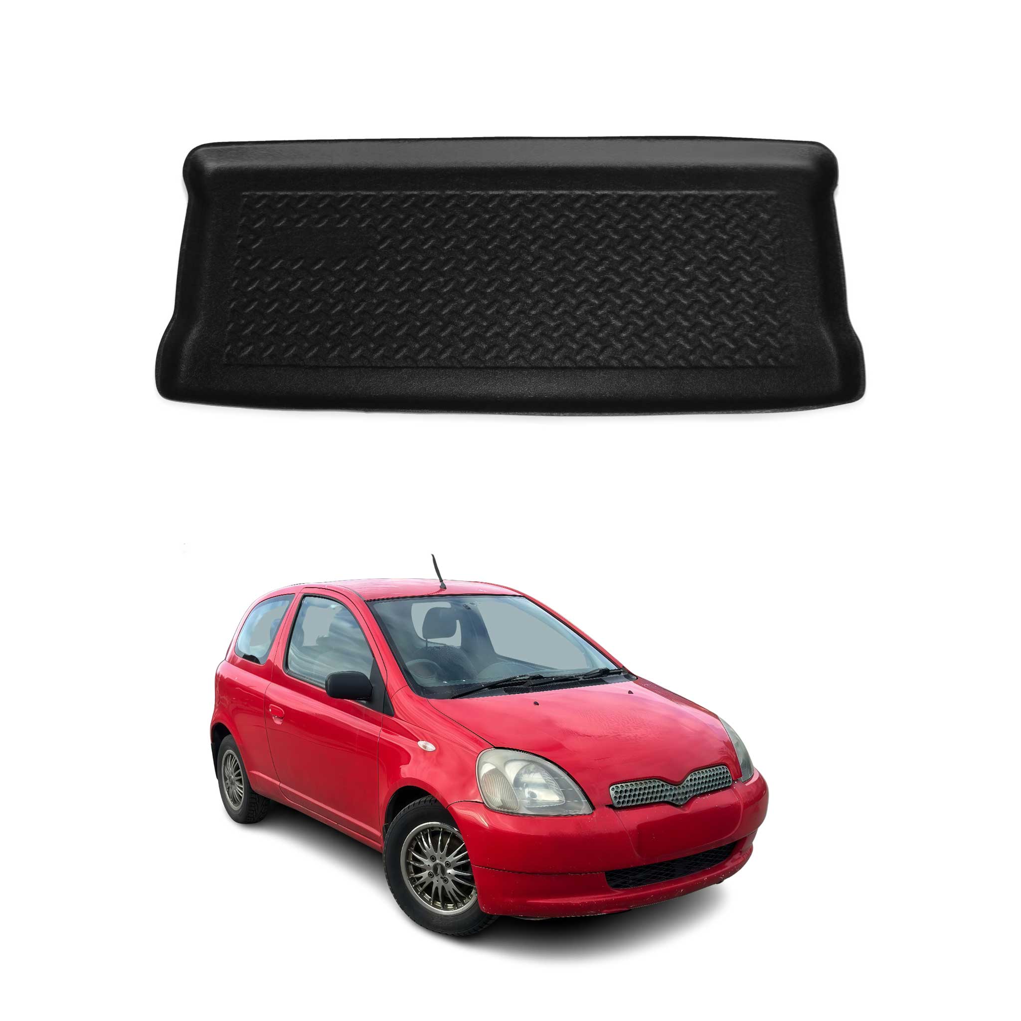 Kofferraumwanne Laderaumwanne für Toyota Yaris 2000-2005 Schrägheck 5tür Gummi