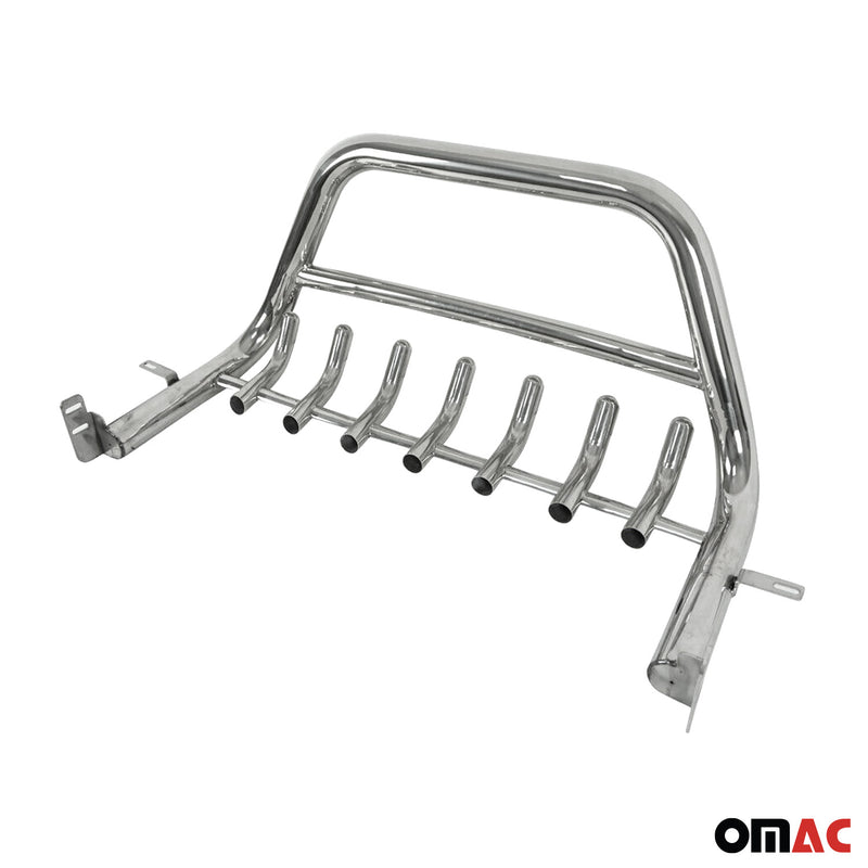 Frontbügel Frontschutzbügel für Nissan Qashqai +2 2007-2010 mit ABE Stahl Silber