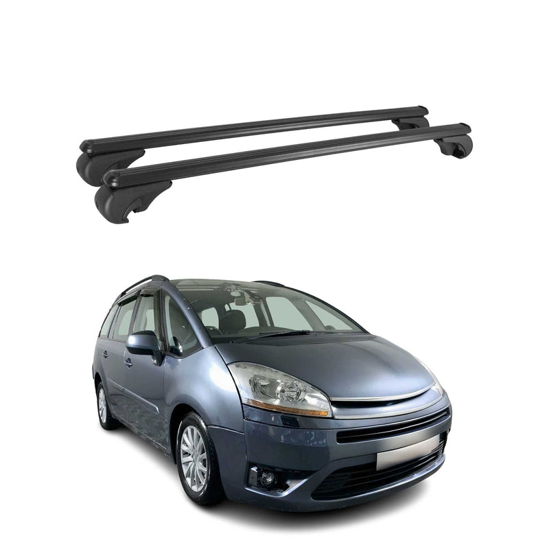 Dachträger Grundtäger für Citroen C4 Grand Picasso 2006-2013 75kg Alu Schwarz 2x