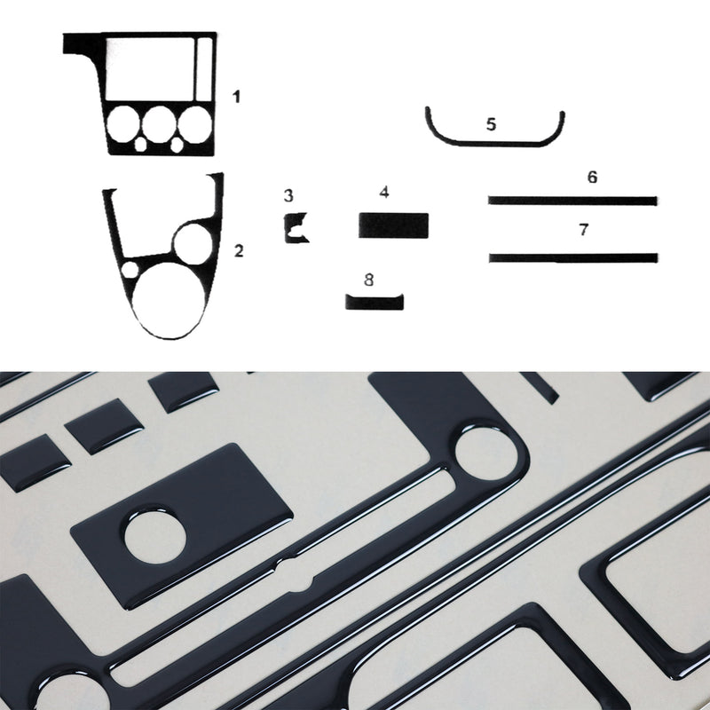 Innenraum Dekor Cockpit für Ford Focus 2004-2008 Piano Schwarz Optik 12tlg