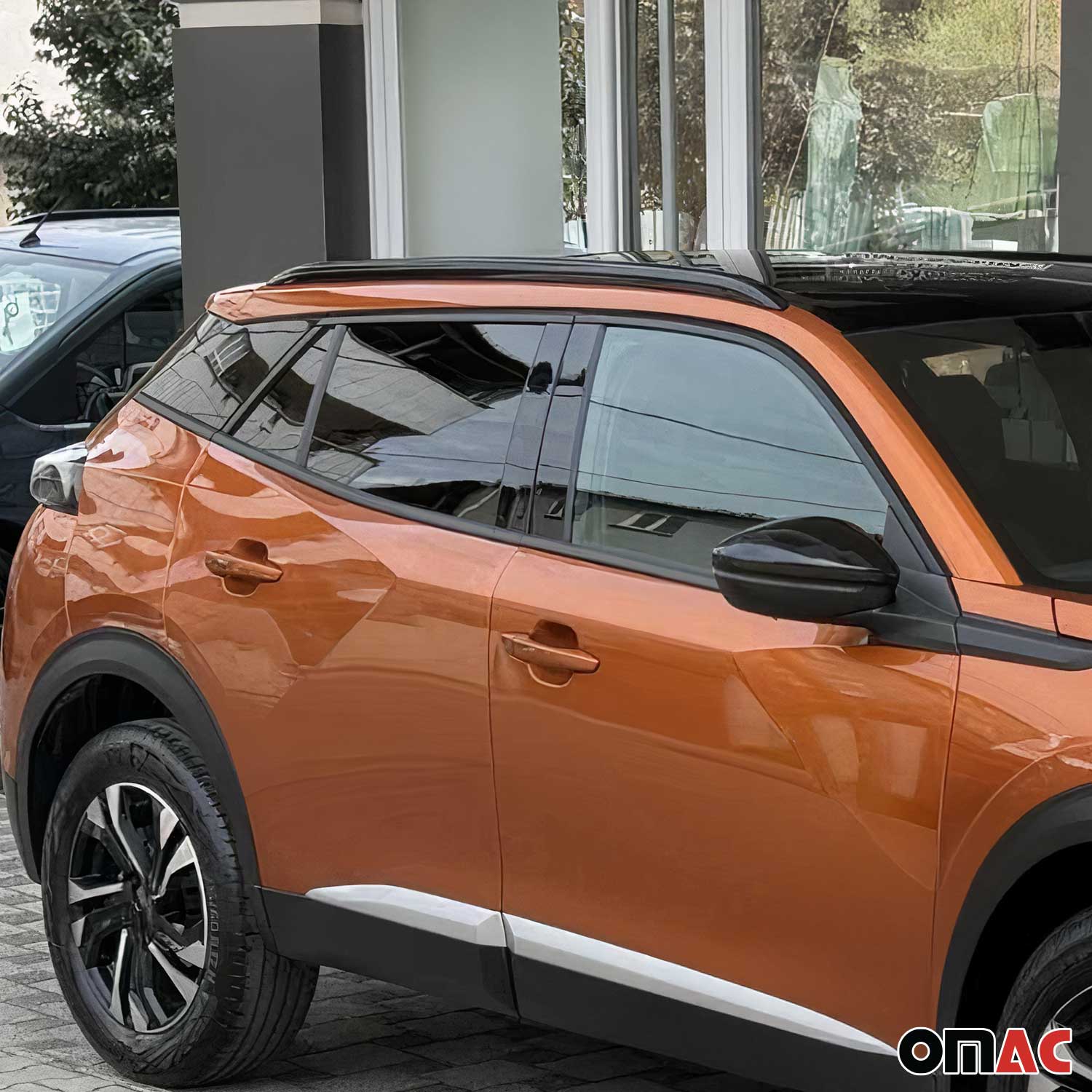 Fensterleisten Zierleisten für Peugeot 2008 2019-2026 Edelstahl Dunkel 6tlg