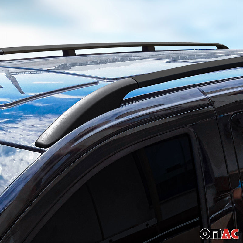 Dachreling Dachgepäckträger Relingträger für Jeep Renegade 2015-2024 Alu Schwarz