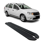 Seitenschweller Trittbretter Schweller für Dacia Logan 2013-2020 Alu Schwarz
