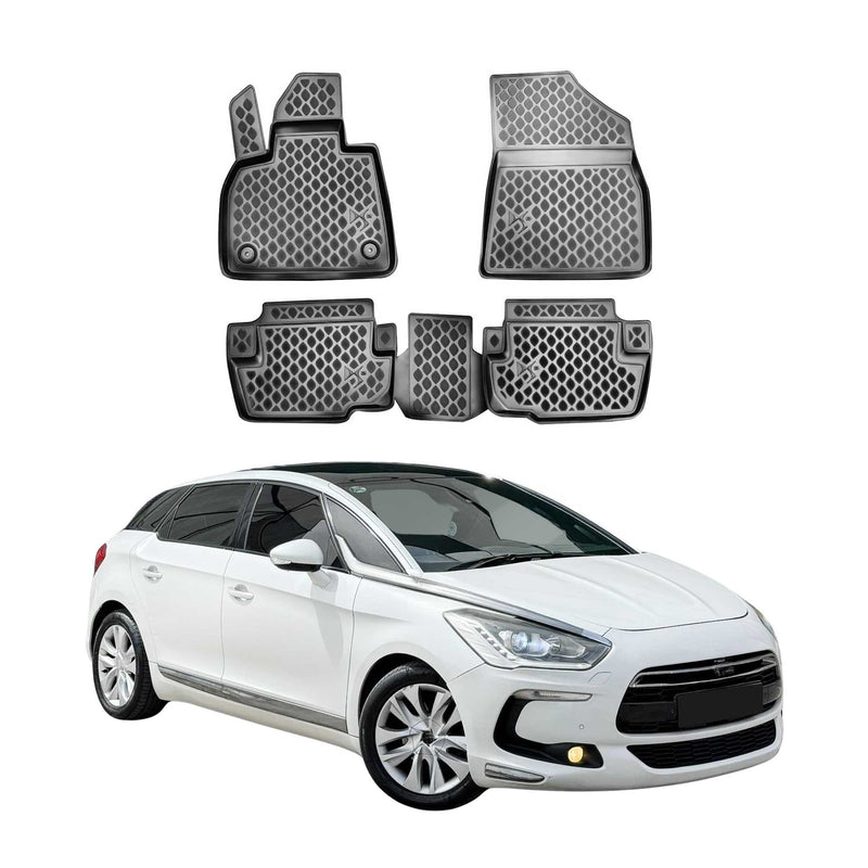 OMAC Gummimatten Fußmatten für Citroen DS5 2011-2021 TPE Automatten Schwarz 4x