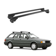 Dachträger Grundträger für Audi 80 Avant 1991-1996 TÜV Aluminium Schwarz 2tlg