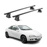 Stahl Dachträger für Opel Tigra A 1994-2000 TÜV Abschließbar 75 kg 2tlg Schwarz