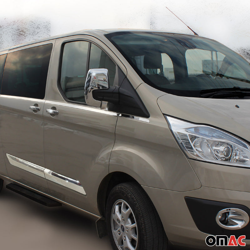 Spiegelkappen Spiegelabdeckung für Ford Transit Custom 2012-2024 Chrom ABS