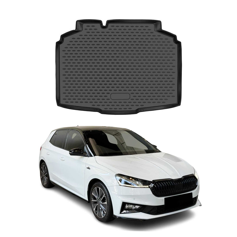 Kofferraummatte Kofferraumwanne für Skoda Fabia 2021-2025 Unterer Gummi TPE
