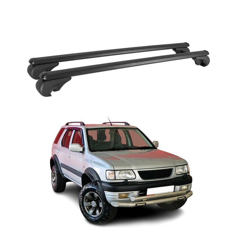 Dachträger für Opel Frontera 1998-2004 Gepäckträger Grundträger Alu Schwarz 2x