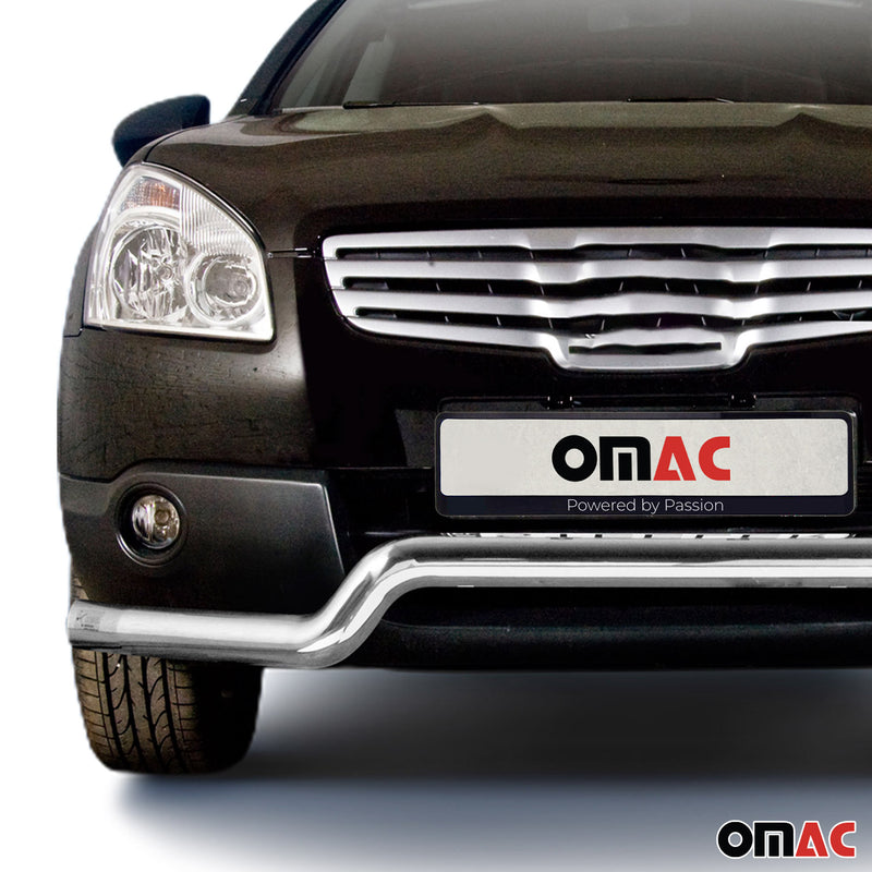 Frontbügel Frontschutzbügel für Nissan Qashqai +2 2007-2010 Stahl ABE Silber