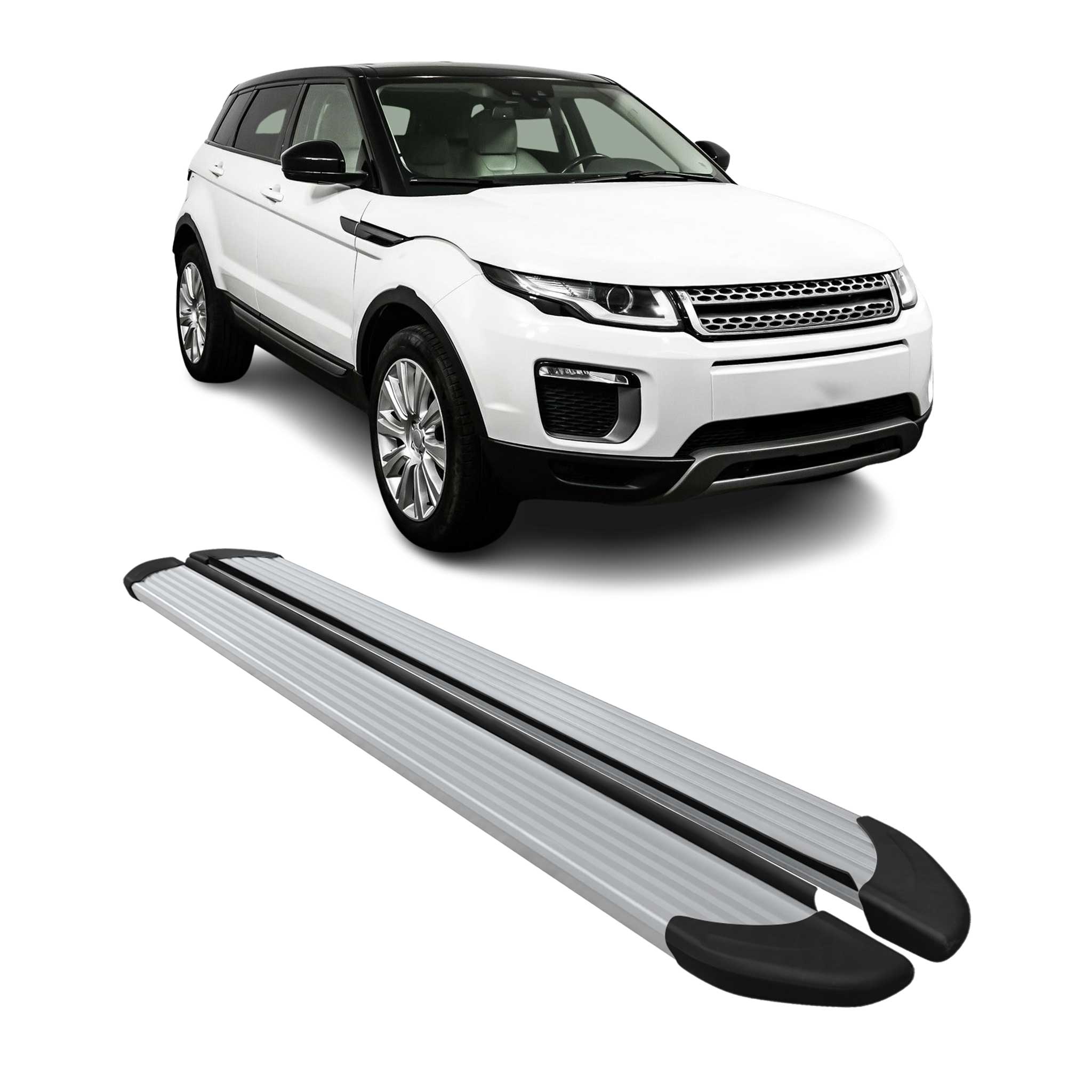 Seitenschweller Trittbretter Schweller für Range Rover Evoque 2011-2018 Alu Grau