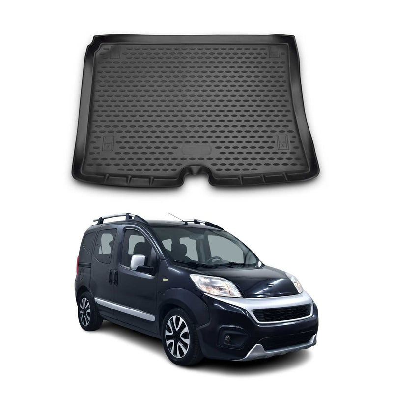 Kofferraummatte Kofferraumwanne für Fiat Fiorino 2007-2021 Gummi TPE Schwarz