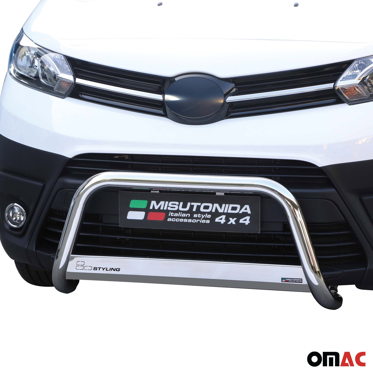 Frontbügel Frontschutzbügel für Toyota Proace Verso 2016-2019 ø63mm Silber
