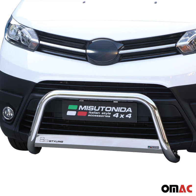 Frontbügel Frontschutzbügel für Toyota Proace Verso 2016-2019 ø63mm Silber