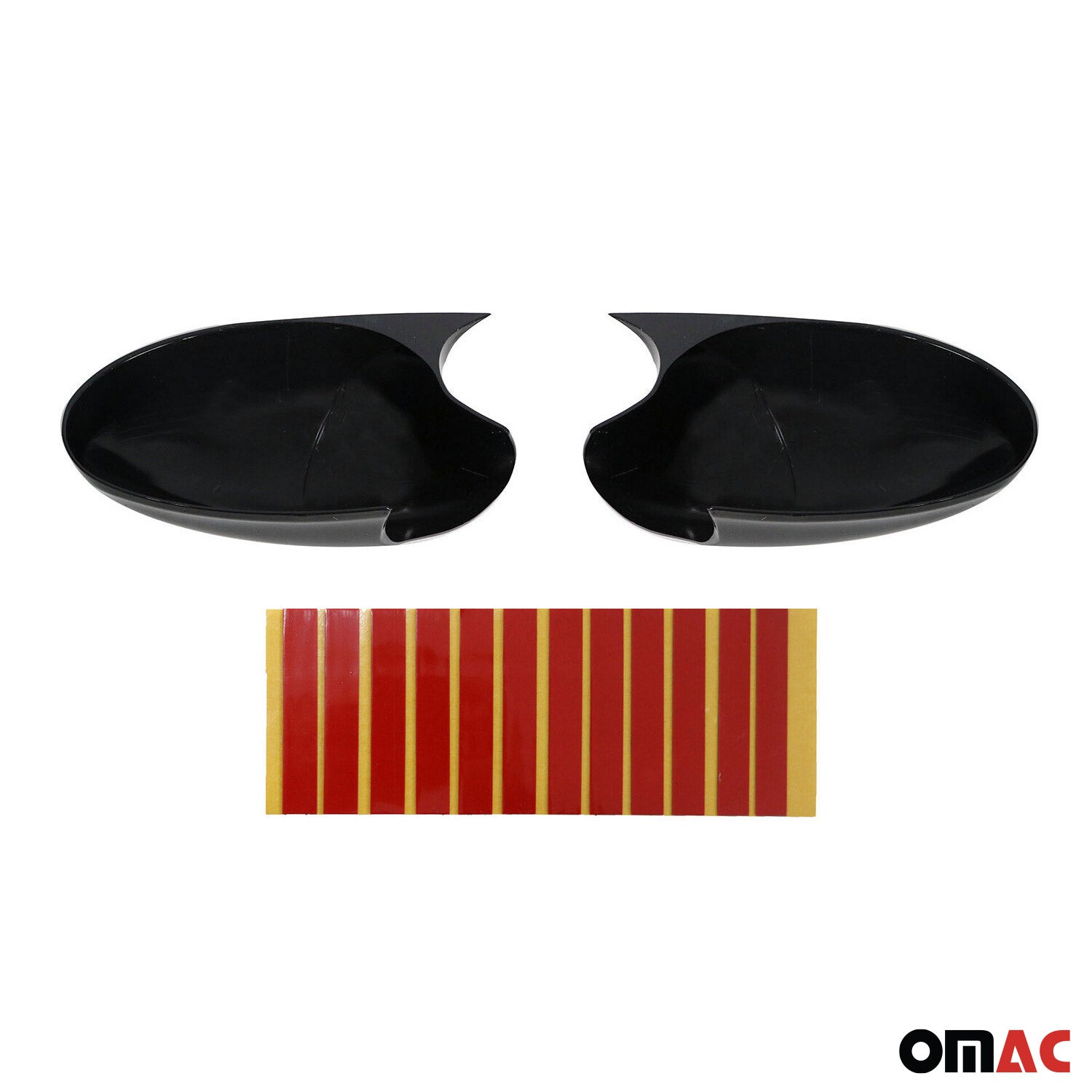 Spiegelkappen Spiegelabdeckung für BMW 3er E90 2005-2008 ABS Schwarz Glanz 2tlg