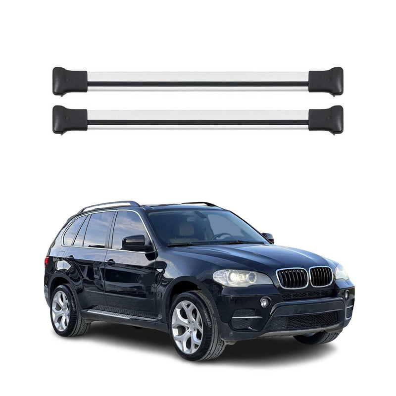 Dachträger Grundtäger für BMW X5 E70 2006-2013 75kg Aluminium Silber 2tlg