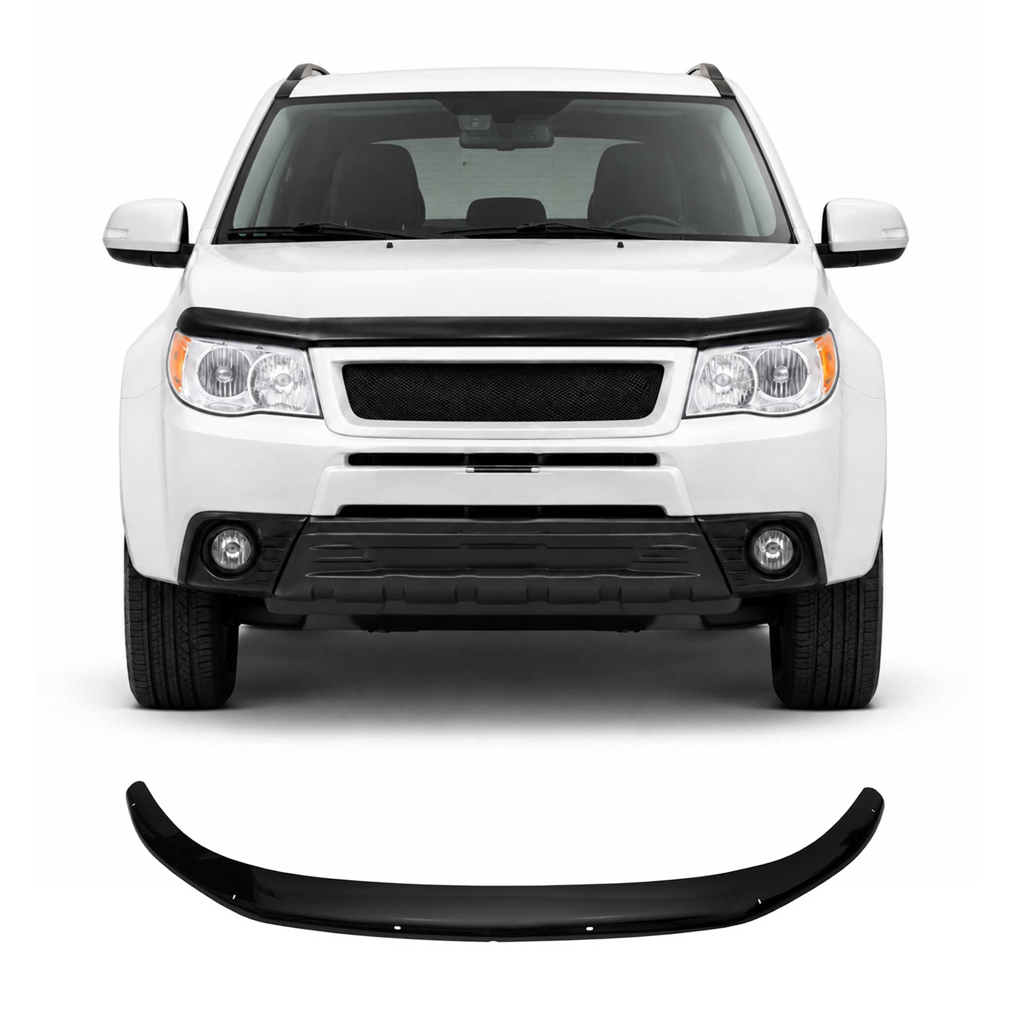 Motorhaube Deflektor Insektenschutz für Subaru Forester III 2008-2013 Dunkel
