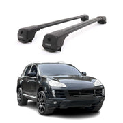 Dachträger Grundträger für Porsche Cayenne I 2003-2010 Aluminium 75kg Schwarz 2x
