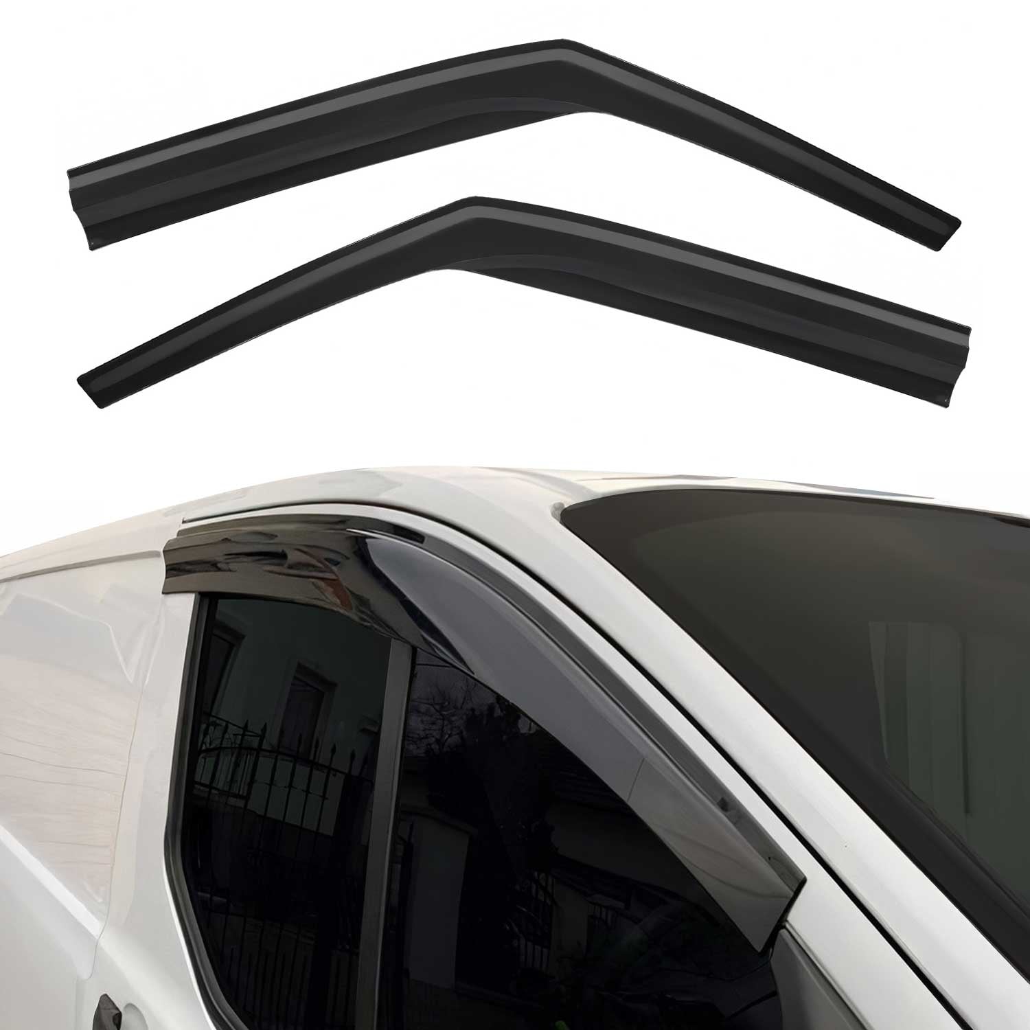 2x Windabweiser Regenabweiser für Mercedes Sprinter W901 VW Volt Acryl Dunkel