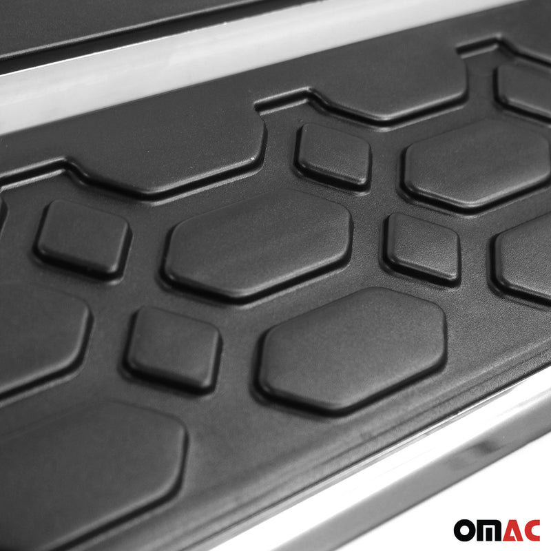 Alu Trittbretter Seitenschweller für VW Amarok DoubleCab 2010-2022 Schwarz Grau