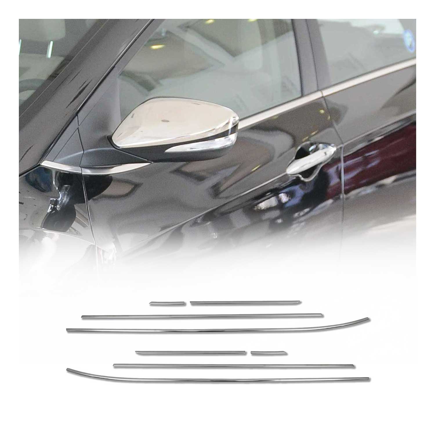 Fensterleisten Zierleisten für Hyundai i30 CW Kombi Wagon 2012-2017 Chrom 8tlg