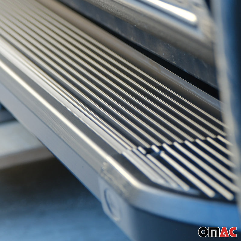 Alu Seitenschweller Trittbretter für VW Caddy Maxi 2004-2015 Schwarz 2tlg