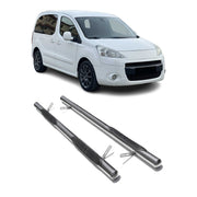 Stahl Trittbretter Schwellerrohre für Peugeot Partner Tepee L1 2008-2018 Silber