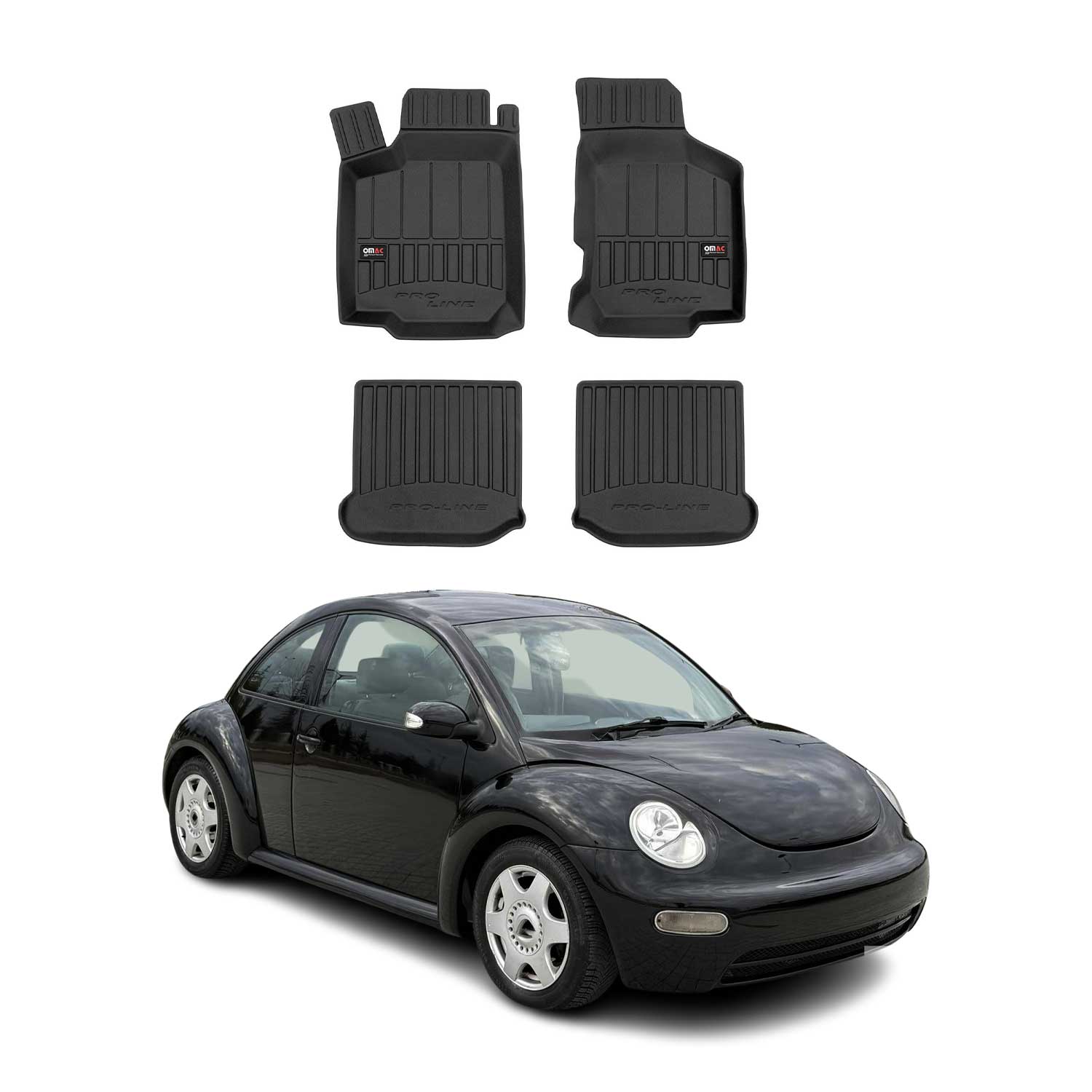 OMAC Gummi Fußmatten für Seat Leon 1999-2005 Premium TPE 3D Automatten 4tlg