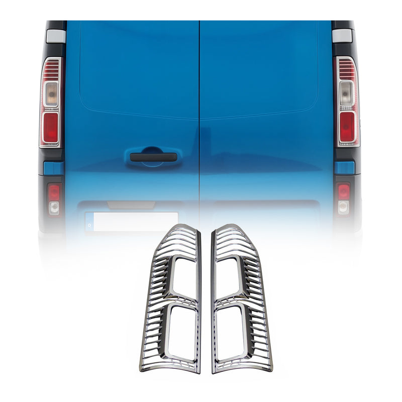 Rücklicht Leisten Heckleuchte für Renault Trafic 2014-2021 Chrom ABS Silber 2tlg