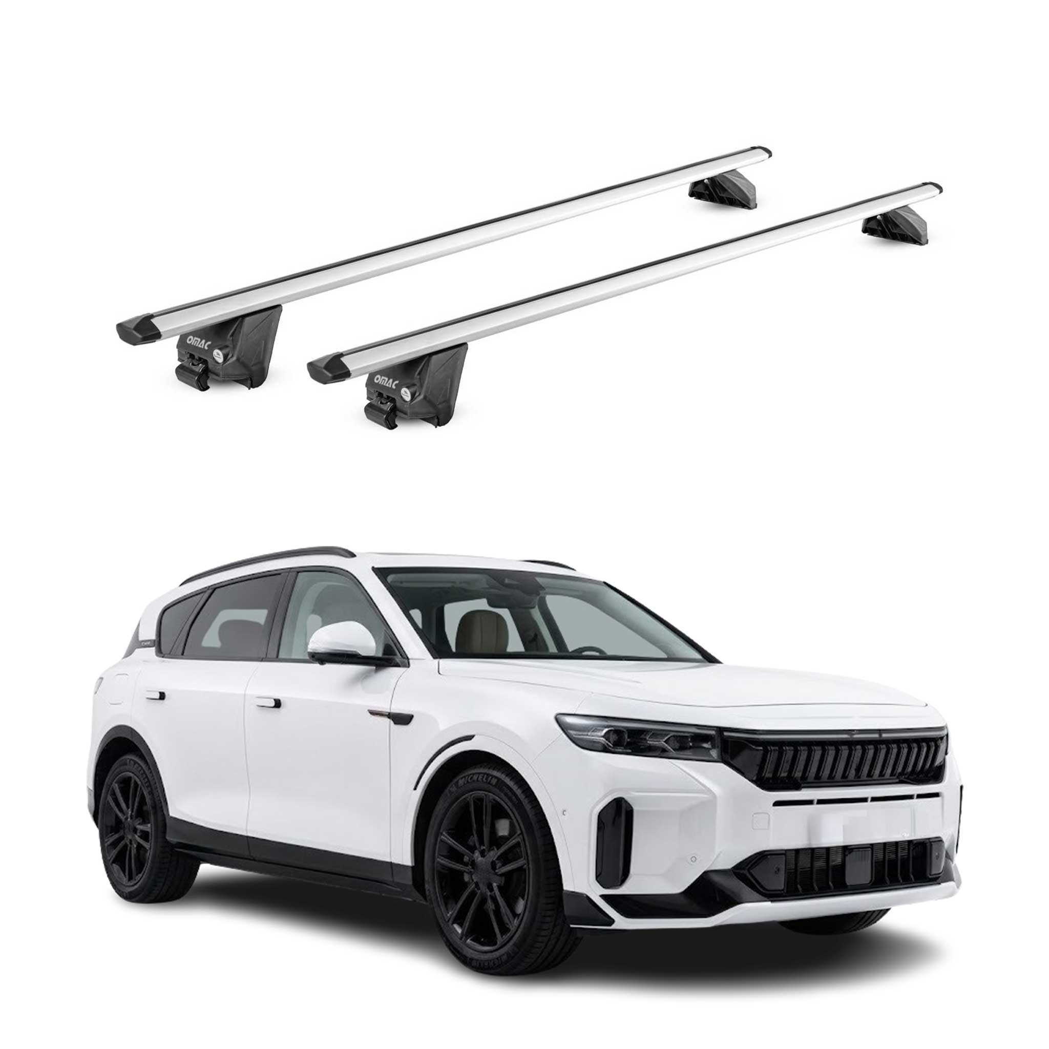 Dachträger Grundtäger für Voyah Free 2025-2026 100kg Aluminium Silber 2tlg ABE