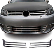 Kühlergrill Leisten Grillleisten für VW Caddy 2010-2015 Edelstahl Chrom 2tlg