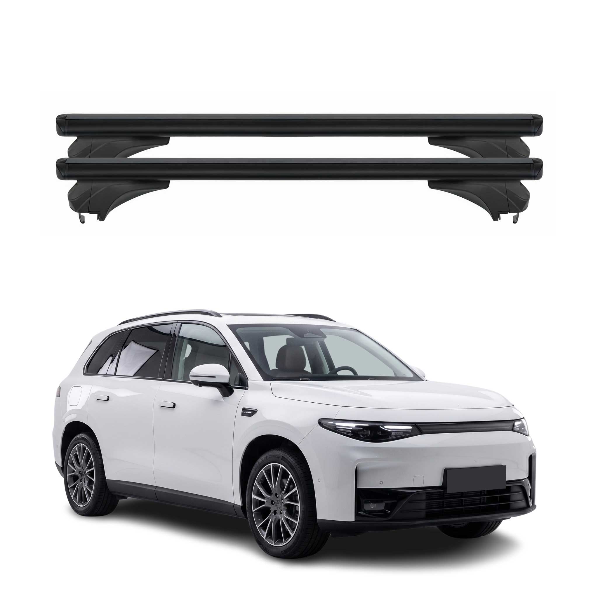 Menabo Dachträger für Leapmotor C10 2024-2026 Abschließbar Aluminium Schwarz 2x