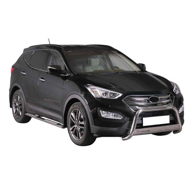 Frontbügel Frontschutzbügel für Hyundai Santa Fe 2012-2015 ø63mm Stahl Silber