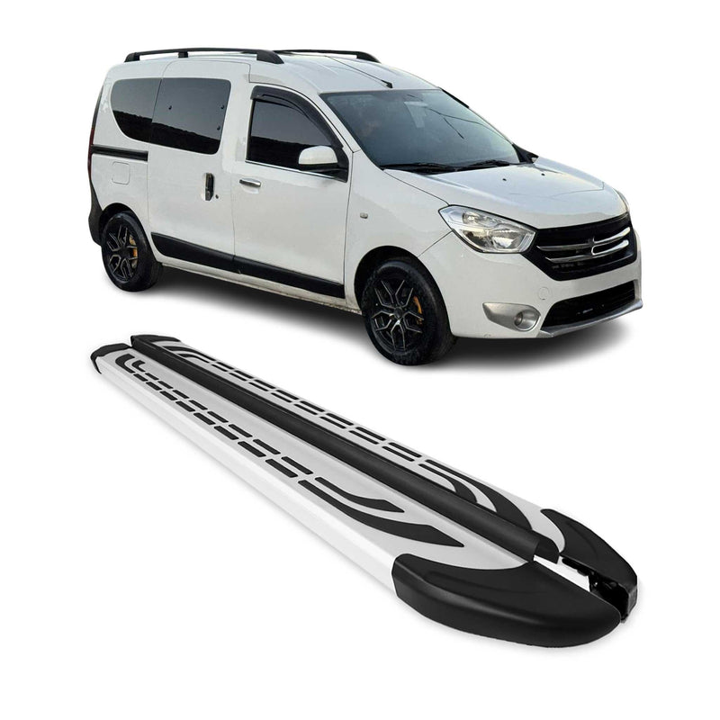 Alu Trittbretter Seitenschweller Seitenbretter für Dacia Dokker 2012-2021 Grau