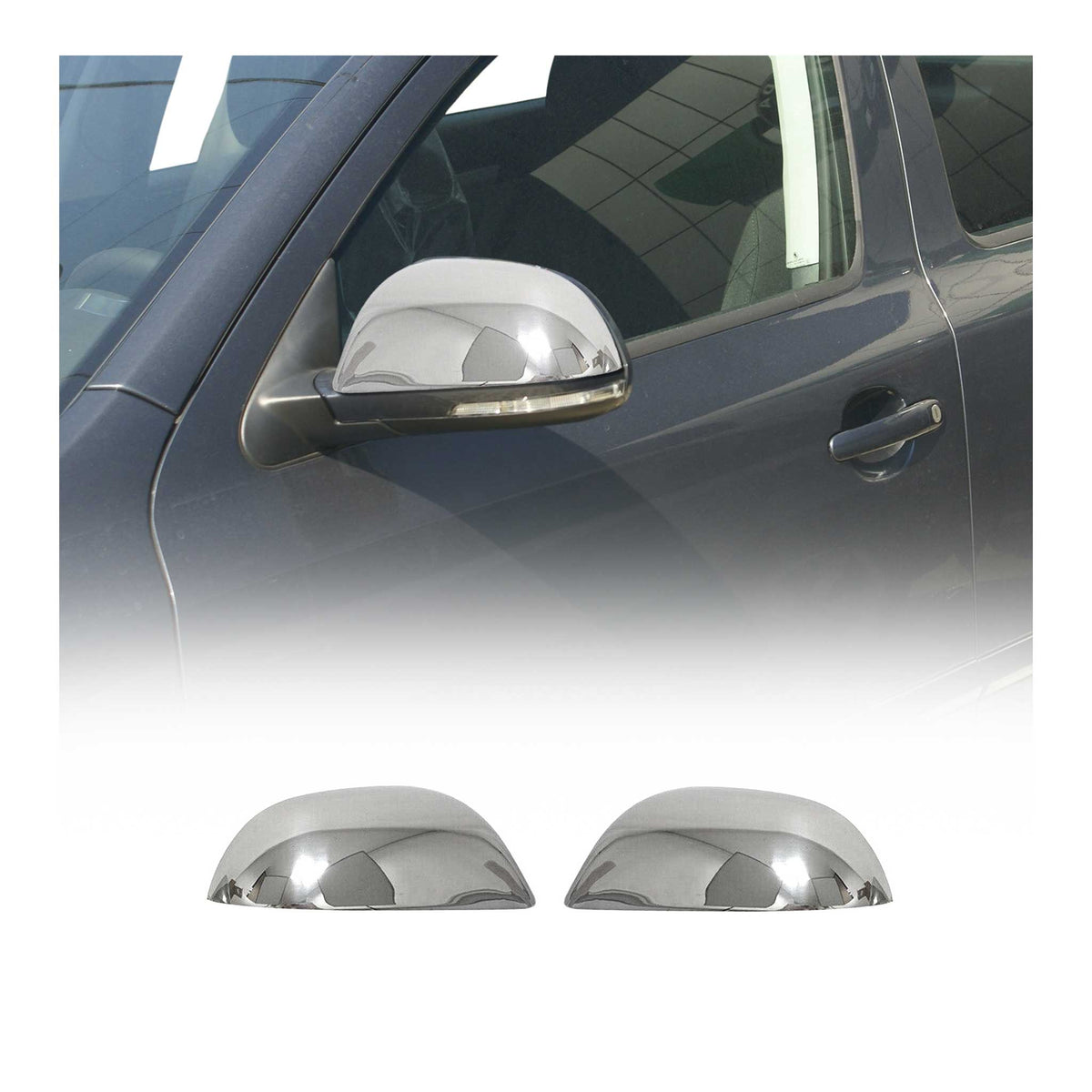 Spiegelkappen Spiegelabdeckung für Skoda Superb 2008-2015 Edelstahl Chrom 2tlg