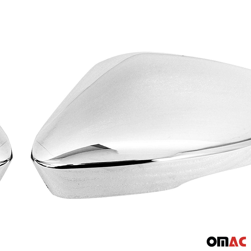 Spiegelkappen Spiegelabdeckung für VW T-Roc 2017-2025 Edelstahl Silber 2tlg