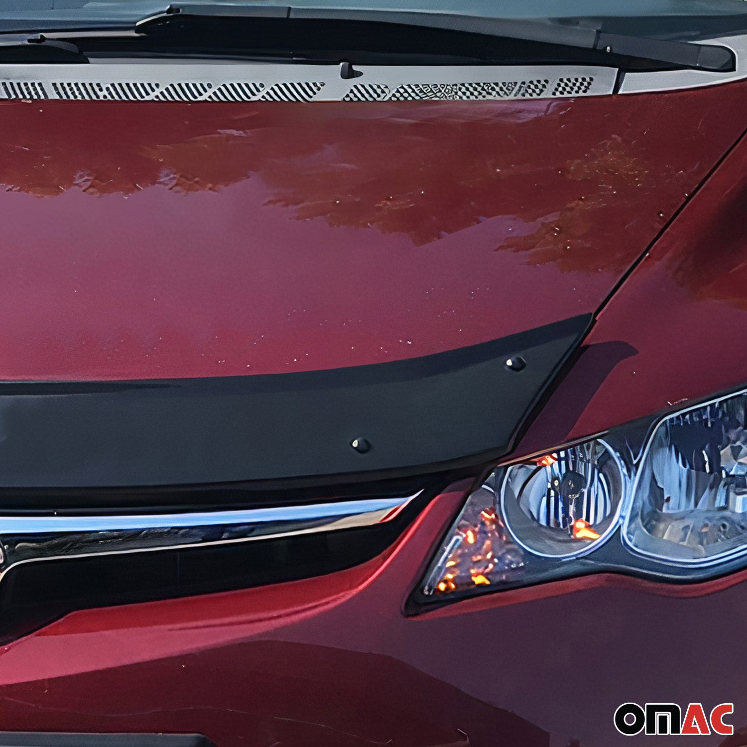 Motorhaube Deflektor Insekten Steinschlagschutz für Honda Civic 2006-2011 Dunkel