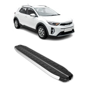 Seitenschweller Seitenbretter Trittbretter für Kia Stonic 2017-2026 Alu Schwarz