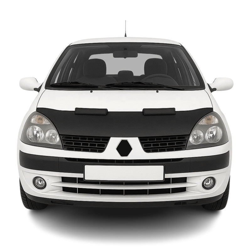 Haubenbra Steinschlagschutz Bonnet Bra für Renault Clio 2001-2006 Schwarz Halb