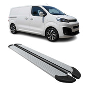 Seitenschweller Trittbretter Schweller für Citroen Jumpy 2016-2026 L1 Alu Grau