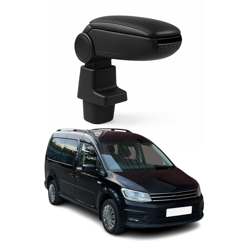 Mittelarmlehne Armlehne Mittelkonsole für VW Caddy 2003-2020 PU-Leder Schwarz