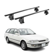 Stahl Dachträger für Toyota Carina T17 Kombi 1988-1992 TÜV 75 kg 2tlg Schwarz