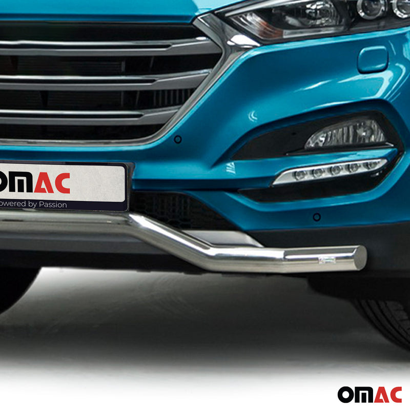 Frontbügel Frontschutzbügel Schutz für Hyundai Tucson 2015-2020 ABE Stahl Silber