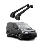 Dachträger Grundtäger für VW Caddy 2020-2026 75kg Aluminium Schwarz 2 tlg