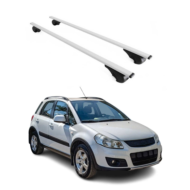 Dachträger Grundtäger für Suzuki SX4 2006-2013 75kg Metall Silber 2 tlg