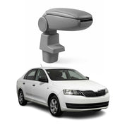 Mittelarmlehne Armlehne für Skoda Rapid Limo 2012-2019 PU-Leder ABS Grau