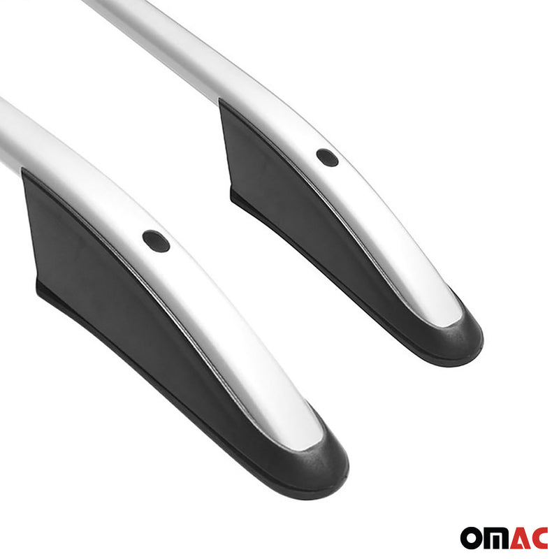 Dachreling Dachgepäckträger für VW Caddy 2010-2015 L2 Langer  Alu Silber 2x